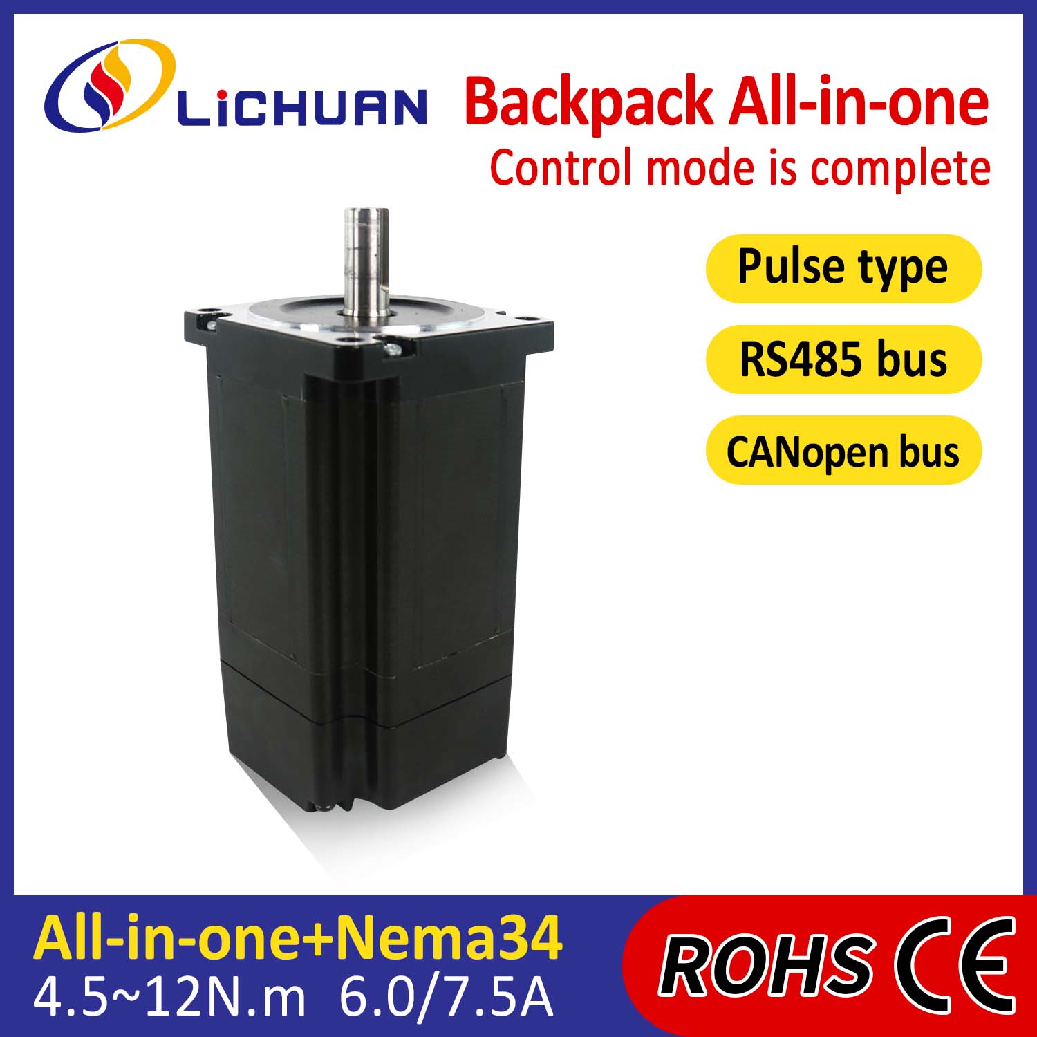 Tipo de mochila NEMA34 LOOP ABERTO DO MOTOR Integrado de Loop Integrado